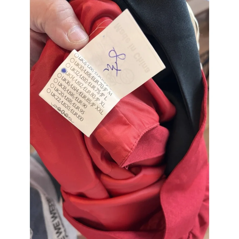 Lolita Dress 3 Piece Red Corset Pleated Skirt  Size 12 Renaissance Whimsigoth - Picture 3 of 10